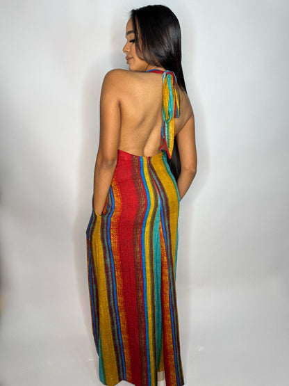 Halter Multi Maxi Dress