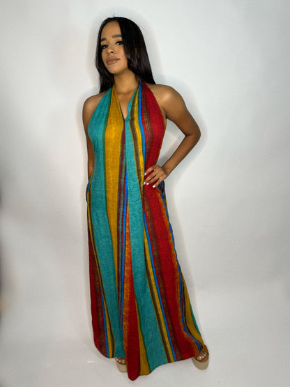 Halter Multi Maxi Dress